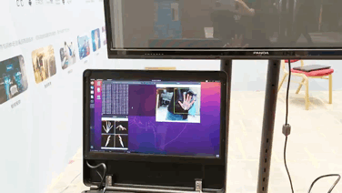 OpenCV视觉套件产品使用Gemini2相机作为视觉传感器，使用OpenCV Model Zoo中的深度模型.gif