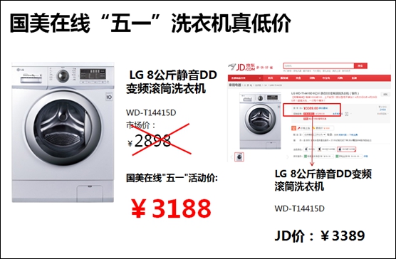 国美线上合资大牌洗衣机低京东200元 品类数量